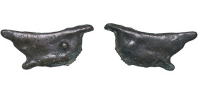 Greece (ancient) Olbia Skythia 520 BC - 400 BC AE - Dolphin Bronze 1.71g XF BMC Greek 361 SNG BM Black Sea 361