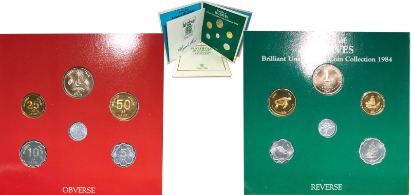 Maldives Second Republic 1984 Coinage Set (6 Lots) Royal Mint BU