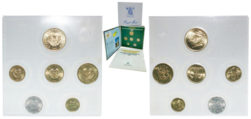 Cyprus Republic 1985 Coinage Set (6 Lots) Royal Mint BU