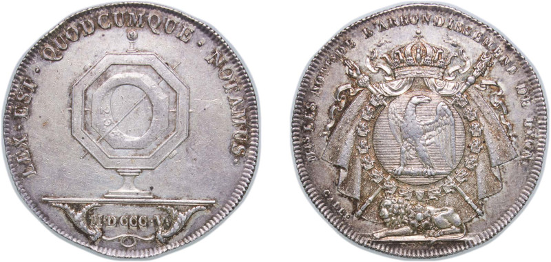 France First Empire 1805 Jeton - Napoleon I (Notaires de Lyon) Silver 12.16g AU