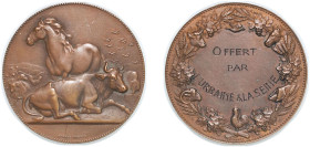 France Republic ND Medal - Alphée Dubois, L'Urbaine & La Senine Bronze 34.42g UNC