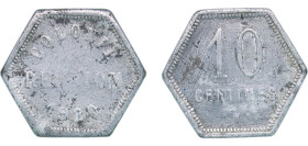 France Réunion French Overseas Department 1920 10 Centimes Aluminium (250000) 0.81g VF Surface hairlines KM Tn2