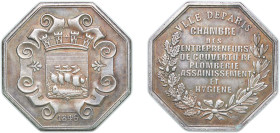 France Second Republic 1846 Jeton - Chambre des entrepreneurs Silver 17.95g XF