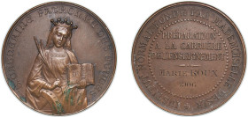 France Third Republic 1906 Medal - Institut normal fonde par mademoiselle Desir Bronze 21.12g AU