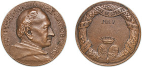 France Third Republic ND Medal - Fr Henri Dominique Lacordaire, école Albert Legrand Arcueil Copper 27.5g UNC