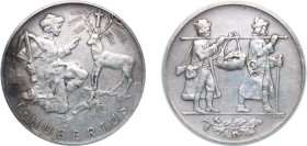 Germany ND Medal - St. Hubertus Silver 24.03g XF