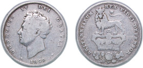 Great Britain United Kingdom 1826 1 Shilling - George IV (2nd portrait; 3rd reverse) Silver (.925) (6351800) 5.35g F KM 694 Sp 3812