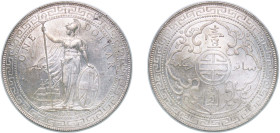 Great Britain United Kingdom 1900 B 1 Dollar (British Trade Dollar) Silver (.900) Bombay Mint (9106619) 26.95g UNC KM T5