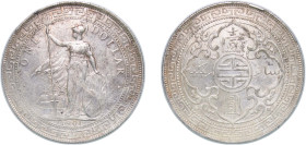 Great Britain United Kingdom 1901 C 1 Dollar (British Trade Dollar) Silver (.900) Calcutta Mint (1513685) 26.84g AU KM T5