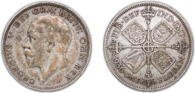 Great Britain United Kingdom 1936 1 Florin - George V (3rd issue) Silver (.500) Royal Mint (Tower Hill) (9897400) 11.16g VF KM 834 Sp 4038