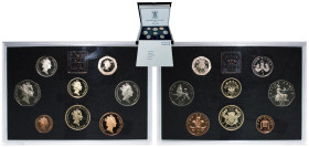 Great Britain United Kingdom 1986 Coinage Set - Elizabeth II (9 Lots) Royal Mint PF