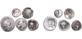 Greece (ancient) 4th BC - 1st BC AR Coinage (7 Lots) Silver VF