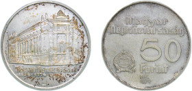 Hungary People's Republic 1974 BP. 50 Forint (National Bank) Silver (.640) Budapest Mint (24000) 15.97g UNC KM 601 ÉH 1630 H 2385 Adamo EM44