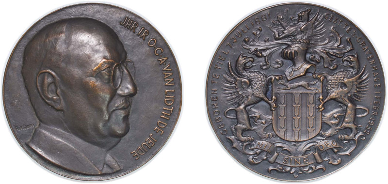 Netherlands Kingdom 1952 Medal - Jonkheer Otto Cornelis Adriaan van Lidth de Jeu...