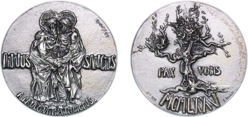 Vatican City City State 1975 Medal - Paulus VI (Holy Year) Silver (.800) 43.83g ...