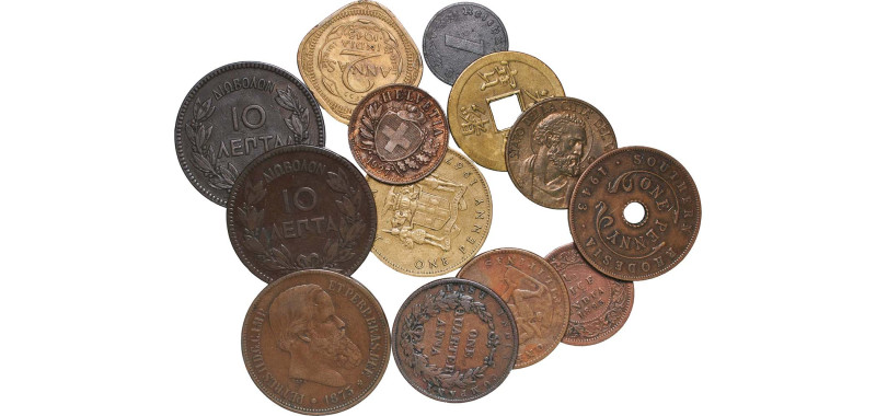 Brazil 19th - 20th Centuries Coinage (13 Lots) Copper VF