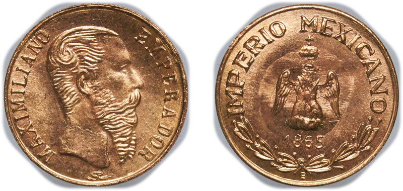 Mexico Second Empire 1865 B Maximiliano I de México (Traditional Wedding Token) ...