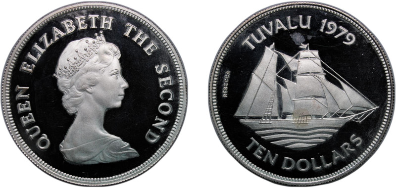 Tuvalu Constitutional Monarchy Within The Commonwealth 1979 10 Dollars - Elizabe...