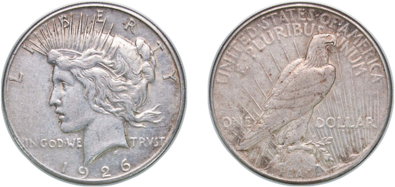 United States Federal republic 1926 S 1 Dollar "Peace Dollar" Silver (.900) San ...