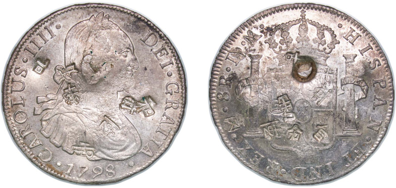 Peru Spanish colony 1798 LIMAE IJ 8 Reales - Charles IV Silver (.896) Lima Mint ...