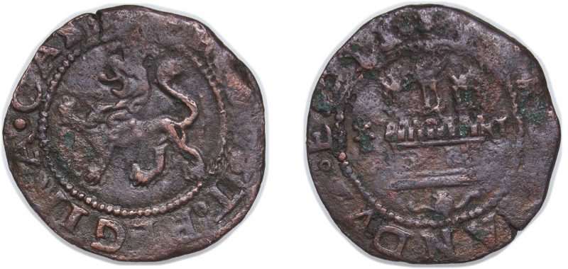 Spain Kingdom 1520 - 1566 C 2 Maravedis - In the name of Ferdinand V and Isabell...