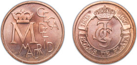Spain Kingdom 1987 M Medal - XXV anniversary of royal wedding Copper Madrid Mint 14.82g UNC