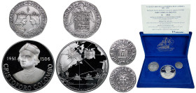 Spain Kingdom 1992 Medal Set - Juan Carlos I (Christopher Colombo, 3 Lots) Silver PF