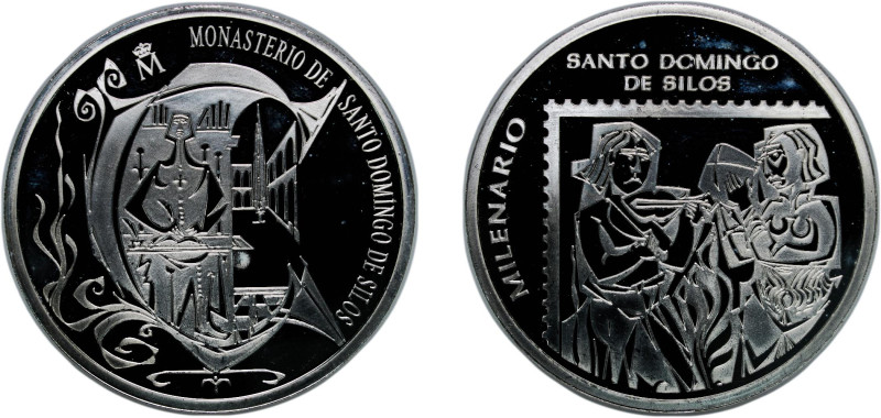 Spain Kingdom 2001 Medal - Milenario del nacimiento de Santo Domingo de Silos Si...