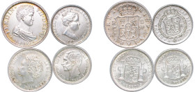Spain Kingdom ND Medal Replica 4 Pieces weight all 29.3gr Silver UNC