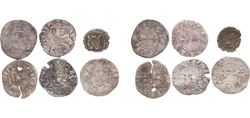 Spain Kingdom of Aragon 14th - 17th Centuries Coinage (6 Lots) Silver VF