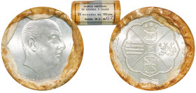 Spain Nationalist Government 1966 *67 100 Pesetas - Francisco Franco (25 Coins) Silver (.800) Madrid Mint UNC KM 797