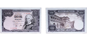 Spain Nationalist Government 1976 5000 Pesetas Serie A Paper AU Central bend P 155