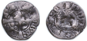 Spain Principality of Catalonia 1291 - 1327 Denier - James II Billon (.250 silver) La Seca Mimt 0.68g VF Cru 340