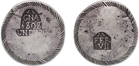 Spain Principality of Catalonia Spanish states 1808 Duro - Ferdinand VII (Gerona) Silver (.917) Gerona Mint 24.94g VF Cal 428 KM 10