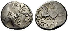 CELTIC COINAGE 
 West Noricum 
 Tetradrachm, Copo type 2nd century BC, AR 10.44 g. Laureate head of Zeus r. Rev. Horseman advancing l.; below in fie...