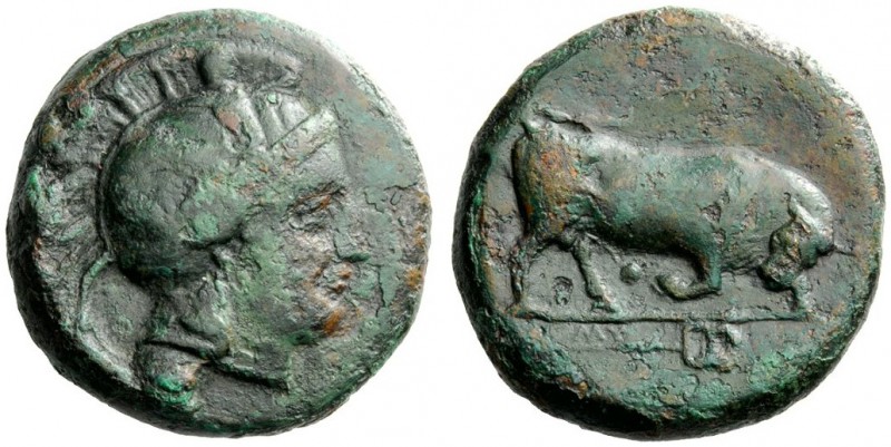 GREEK COINAGE 
 Thurium 
 Bronze second half of 3rd century BC, Æ 29.10 g. Hea...
