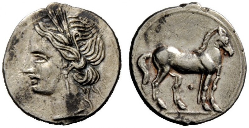 GREEK COINAGE 
 Bruttium, Carthaginians in South-West Italy 
 Quarter-shekel c...