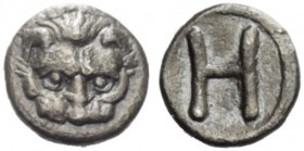 GREEK COINAGE 
 Rhegium 
 Hemiobol circa 415/410-387 BC, AR 0.29 g. Lion mask. Rev. Large H. Herzfelder pl. XI, K. Historia Numorum Italy 2500.
 Ol...