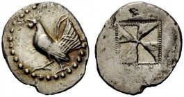 GREEK COINAGE 
 Himera 
 Drachm circa 530-520 BC, AR 5.21 g. Cock standing l. Rev. Square mill sail pattern. SNG Copenhagen 295. SNG ANS 139.
 Ligh...
