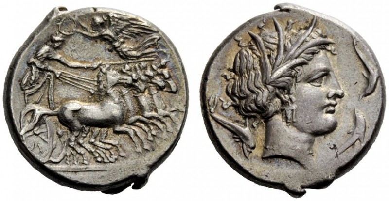 GREEK COINAGE 
 The Carthaginians in Italy and Sicily 
 Tetradrachm, Lilybaion...