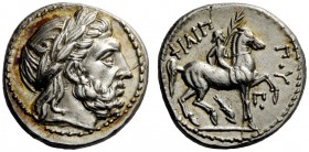 GREEK COINAGE 
 Kings of Macedonia 
 Tetradrachm, Amphipolis circa 323-316 BC, AR 14.35 g. Laureate and bearded head of Zeus r. Rev. Horseman advanc...