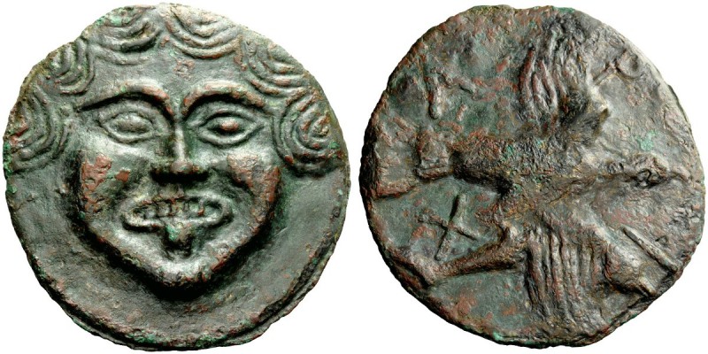 GREEK COINAGE 
 Tauric Chersonesus, Olbia 
 Cast Æ late V-IV cent. BC, 120.84 ...