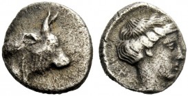 GREEK COINAGE 
 Crete, Gortyna 
 Drachm circa 300-270 BC, AR 2.49 g. Head of bull r. Rev. Female head r. within incuse area. Svoronos, Numismatique,...