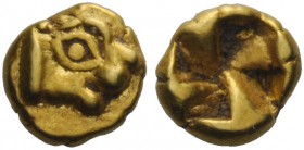 GREEK COINAGE 
 Phocaea 
 Twenty-fourth stater circa 625-600 BC, EL 0.65 g. Head of lion (?) r. Rev. Incuse punch. Bodenstedt 2.1a. SNG von Aulock 1...