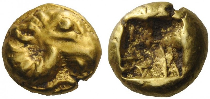 GREEK COINAGE 
 Phocaea 
 Hecte circa 625-522 BC, EL 2.73 g. Head of ram r. Re...