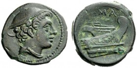 AN INTERESTING COLLECTION OF ROMAN REPUBLICAN COINS FORMED BY AN ENGLISH AMATEUR SCHOLAR 
 Semuncia circa 217-215, Æ 5.74 g. Head of Mercury r., wear...