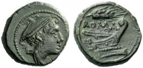 AN INTERESTING COLLECTION OF ROMAN REPUBLICAN COINS FORMED BY AN ENGLISH AMATEUR SCHOLAR 
 Semuncia, Sicily circa 214-212, Æ 4.27 g. Head of Mercury ...