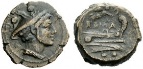 AN INTERESTING COLLECTION OF ROMAN REPUBLICAN COINS FORMED BY AN ENGLISH AMATEUR SCHOLAR 
 Sextans ”heavy series”, Central Italy circa 211-208, Æ 6.7...
