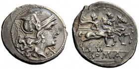AN INTERESTING COLLECTION OF ROMAN REPUBLICAN COINS FORMED BY AN ENGLISH AMATEUR SCHOLAR 
 Denarius, Sicily circa 209-208, AR 4.34 g. Helmeted head o...