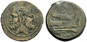 AN INTERESTING COLLECTION OF ROMAN REPUBLICAN COINS FORMED BY AN ENGLISH AMATEUR SCHOLAR 
 As, Luceria 211-207 or later, Æ 24.53 g. Laureate head of ...